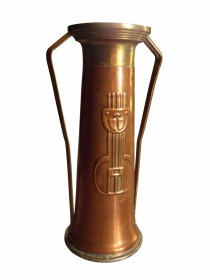 Jugendstil Brass Copper Vase Gebrüder Bing Circa 1900 SOLD