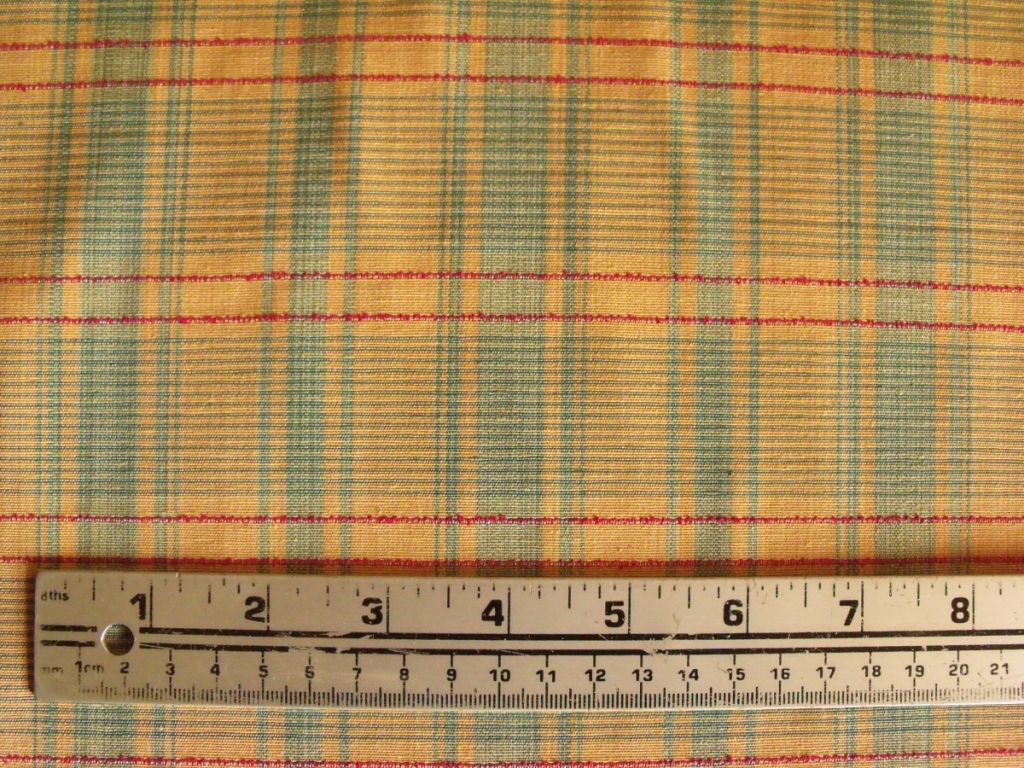 2 to 40y Lee Jofa Norfolk Embroidered Plaid Cotton Cupro Turquoise Teal 
