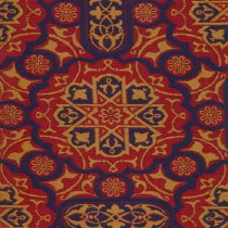 Celtic Gothic Blue Gold Red Tapestry Upholstery Fabric