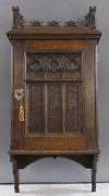 1900 Oak Gothic Style Cabinet