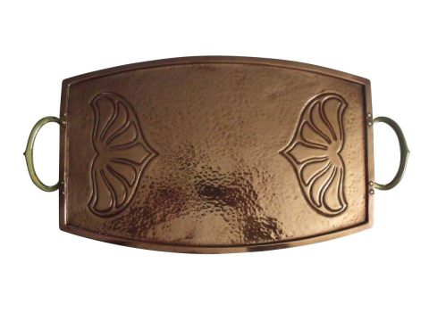 Circa 1900 Art Nouveau Jugendstil Copper Brass Tray