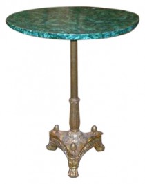 Russian Malachite and Gilt Bronze 19th Century Side Table Gueridon