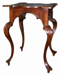 19th Century Baroque Carved Mahogany Side Table SOLD