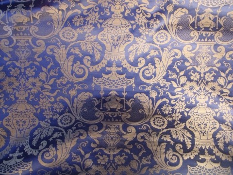Lee Jofa French Cotton Damask Chinoiserie Blue SOLD