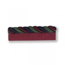 Top Quality Trim Cord with Lip Burgundy Forest Green Navy Blue