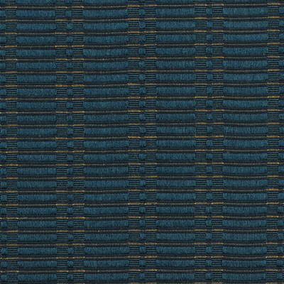 Lee Jofa Cotton Medici Silk Stripe Indigo Blue Gold