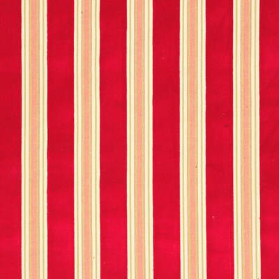 Lee Jofa French Cut Velvet Cotton La Duree Stripe Rouge Red
