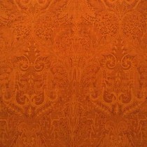 100% Silk Sheer Drapery Fabric Orange Paisley India SOLD