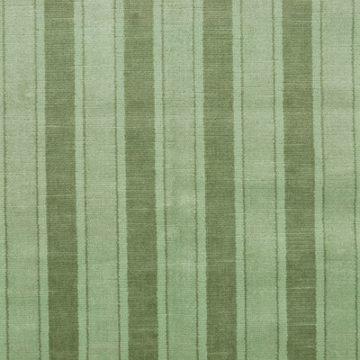SOLD Lee Jofa Cotton Linen Velvet Academia Stripe Green Heavy Duty