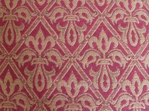 Lee Jofa English Rayon Cotton Flax Fleur de Lys Indian Red Upholstery