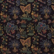 Lee Jofa French Cotton Tapestry Birds Flowers on Black