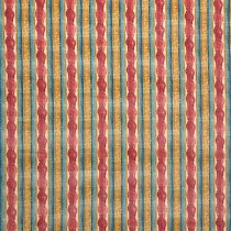 David Easton Italy La Mignarde Printed Stripe Velvet Cotton Modal Red and Blue