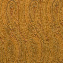 LeeJofa Gold Edwardian Paisley Wool Cotton Chenille Tapestry