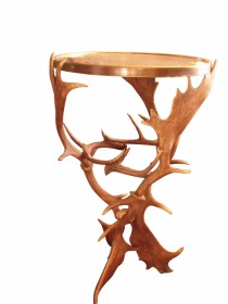 Circa 1900 Brass Top Black Forest Antlers Table SOLD