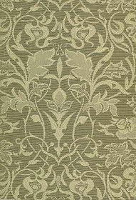 Art Nouveau Arts and Crafts Floral Beige on Green or Taupe