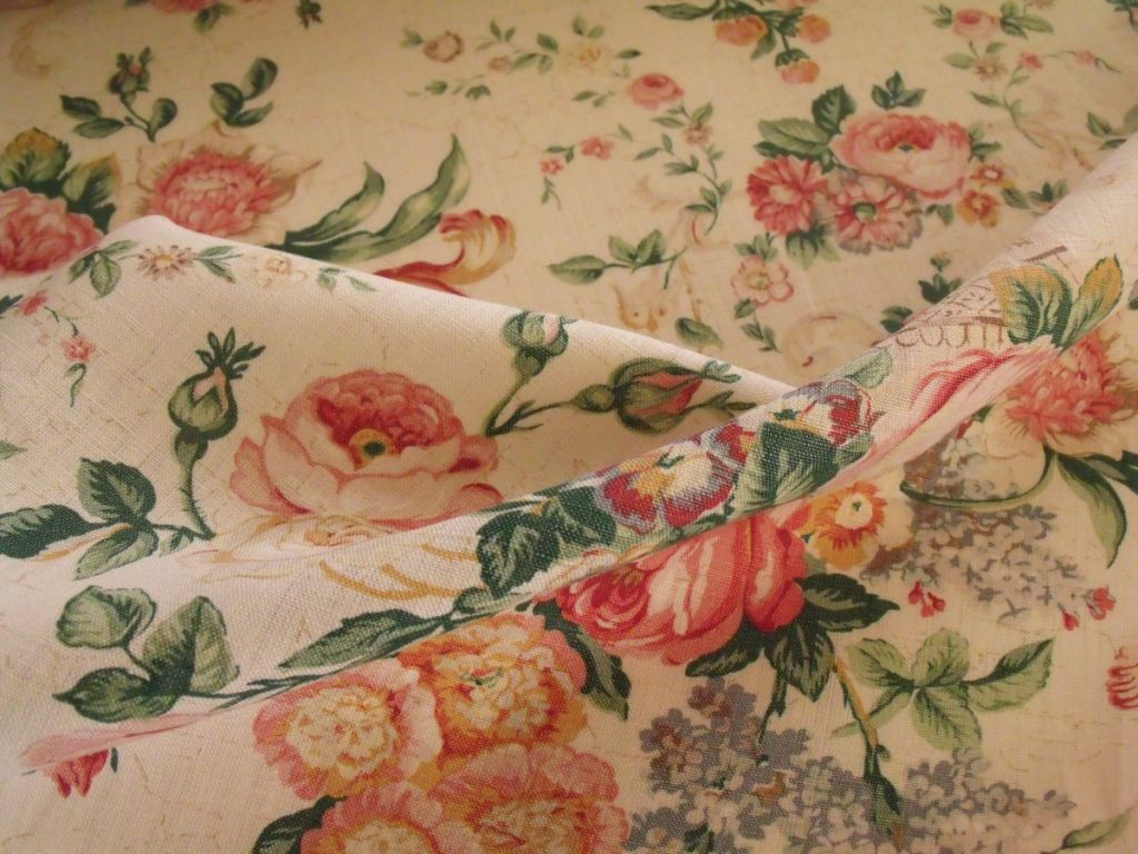 Bisque Details about   2 yards Lee Jofa Ashurst Print 100% Linen Classical Floral 