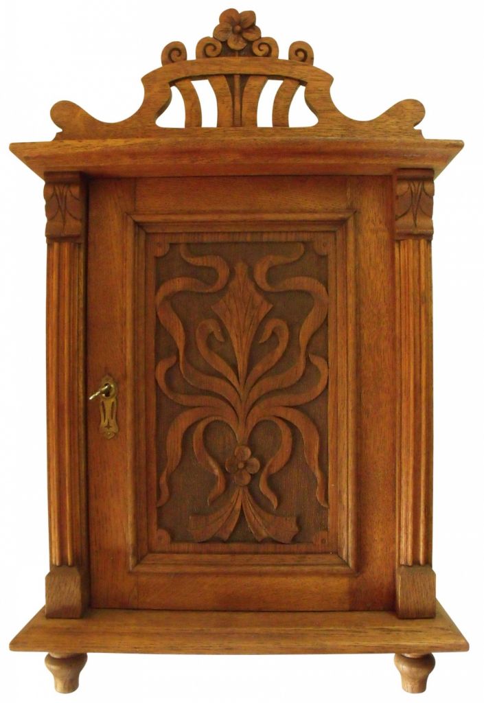 1900 Dutch Carved Art Nouveau Hanging Cupboard SOLD