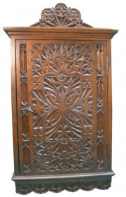 Circa 1890 Spoon Carved Wall Cabinet SOLD