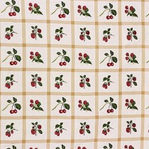 Lee Jofa Hewlett Plaid Parchment Embroidery Berries