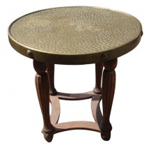 Coming Soon Round Art Deco Brass Top Table Stand