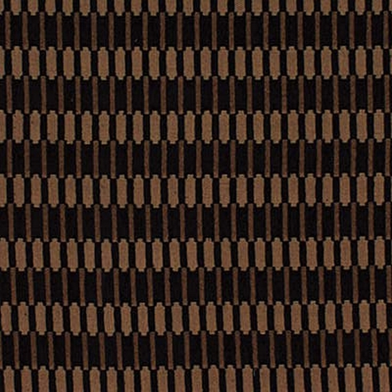 Kravet Heavy Duty Art Deco Modern Chenille Black Brown Beige Metallic