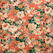 Lee Jofa England Castletown Floral Print Coral Cotton Linen