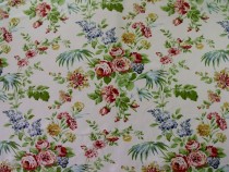 Mulberry England Summer's Flower Floral Print Cream or Pistachio