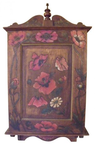 SOLD Circa 1900 Poppy Small Cupboard Cabinet Art Nouveau