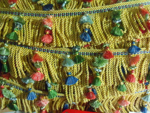 Brunschwig et Fils Pagoda Soie Silk Tassel Tieback Multi color 