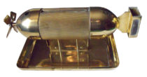 Rare Brass Torpedo Cigarette Dispenser Cigar Cutter DRG Railroad Germany 1924