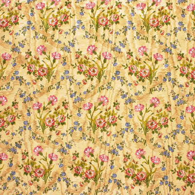 Lee Jofa French Moire Floral Ribbons Amboise Print Pale Aqua