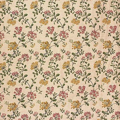 Lee Jofa France Cotton Jasmine Lampas Red Yellow