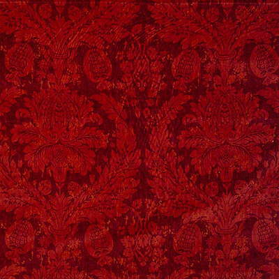 Lee Jofa Italy Marot Velvet Print Ruby