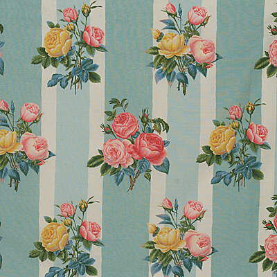 Diamond & Baratta Design Linen Print Honfleur Aqua or Beige
