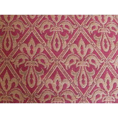 Lee Jofa English Rayon Cotton Flax Fleur de Lys Indian Red Upholstery