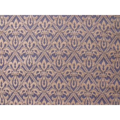 Lee Jofa English Rayon Cotton Flax Fleur de Lys Blue Beige Upholstery