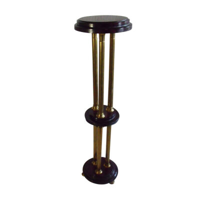 1900 Art Nouveau Jugendstil High Style Viennese Mahogany Brass Stand