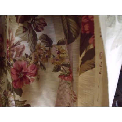 Lee Jofa French Hortensia Print Carmine Floral Cotton