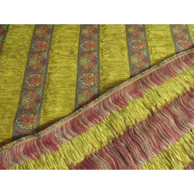 Lee Jofa Collins Paisley Chenille Stripe Gilt Gold