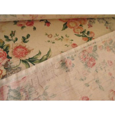 2 yards Lee Jofa 100% Linen Classical Floral Urns Ashurst Print