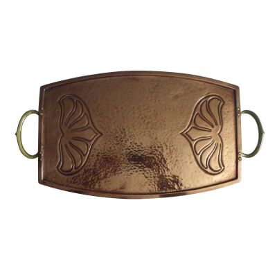 Circa 1900 Art Nouveau Jugendstil Copper Brass Tray