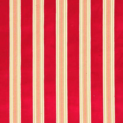 Lee Jofa French Cut Velvet Cotton La Duree Stripe Rouge Red