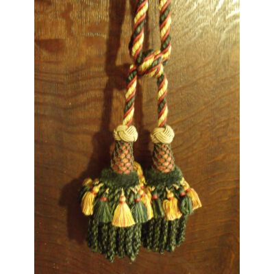 Kravet Design Double Tassel Tieback Green Gold Red