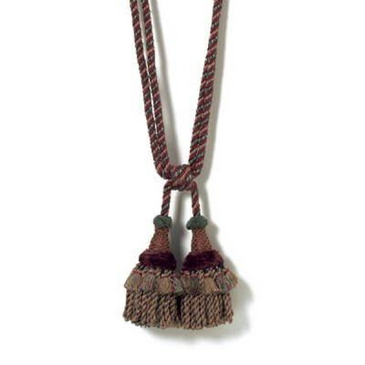 Double Tassel Tieback Kravet Rose Beige Blue