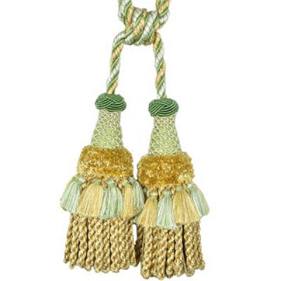 Kravet Design Double Tassel Tieback Mint Gold or Pink Green