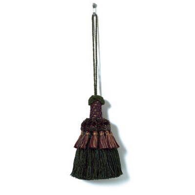 Kravet Hatted 6" Key Tassel Green Purple